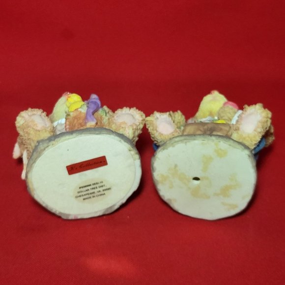 VTG Ks Collection Easter Bunny Rabbits Egg Chick Basket Roses - Picture 5 of 14